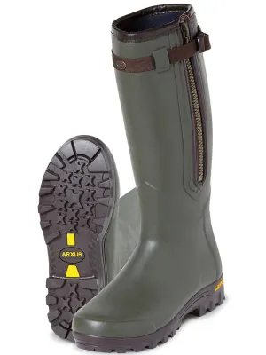 ARXUS Primo Nord Air Wellington Boots - Neoprene Zip - Dark Olive