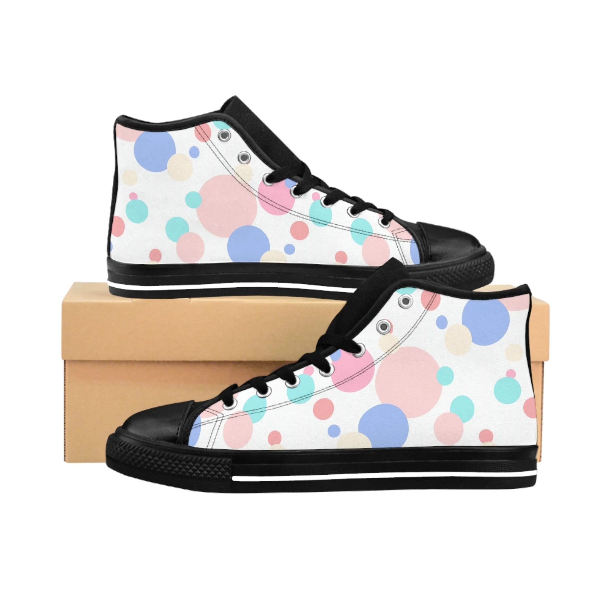 Colorful Bubbles Women's Classic Sneakers