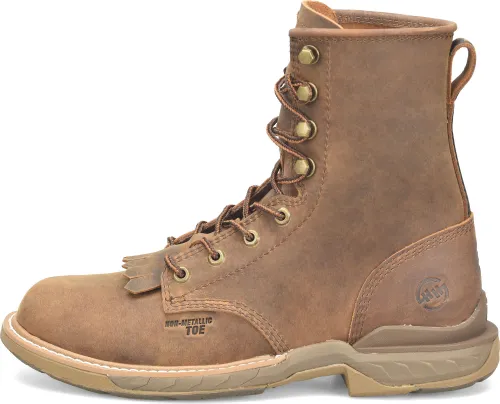 Double H Men's 8" Phantom Rider Raid U Toe Lacer Work Boot - Brown DH5394