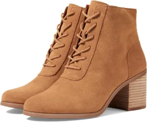 Evelyn Lace-Up TOMS Lace-up Boots, Tan Suede