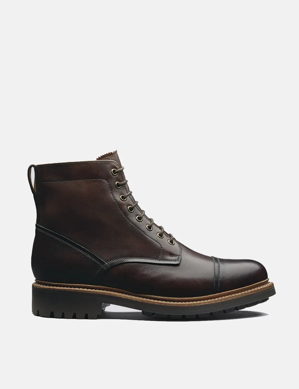 Grenson Joseph Boot (Hand Painted) - Dark Brown