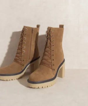 Jenna - Platform Military Boots