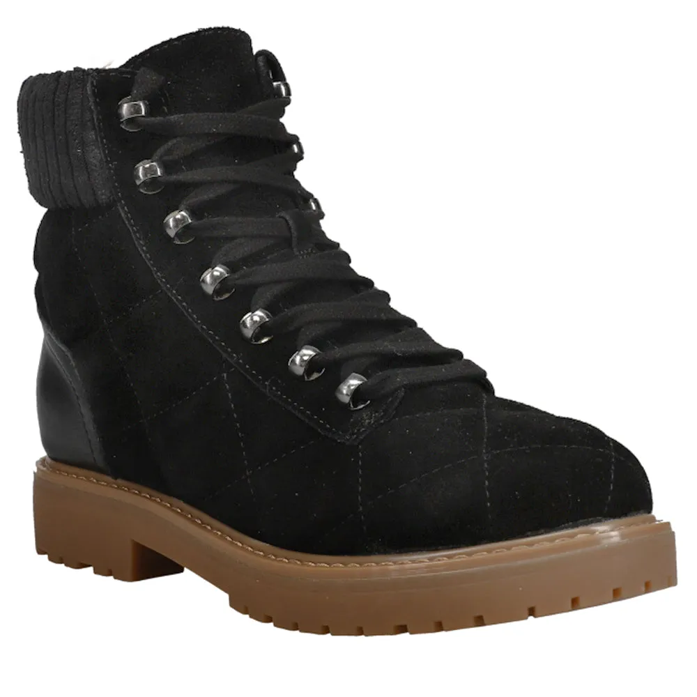 Lakely Round Toe Zippered Lace Up Boots