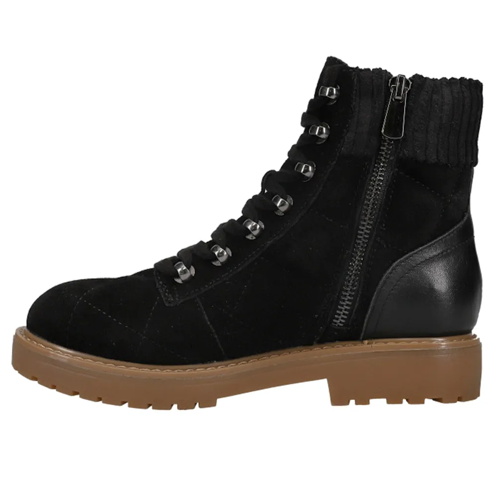 Lakely Round Toe Zippered Lace Up Boots