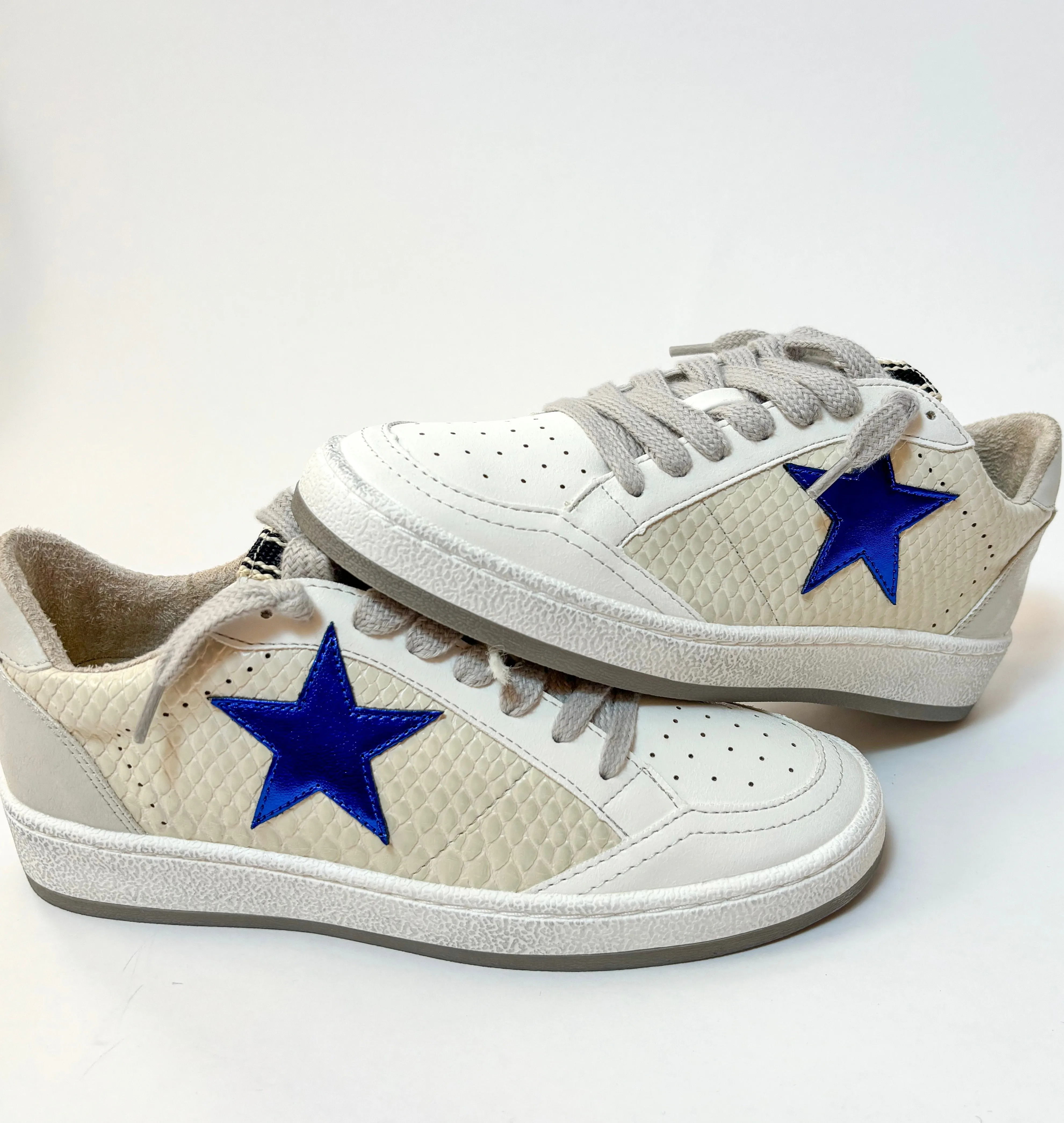 PAZ Metallic Blue Star Sneaker