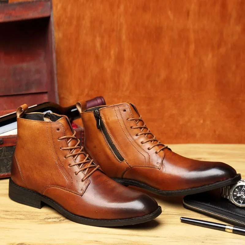 Professional Style Leather Business Boots