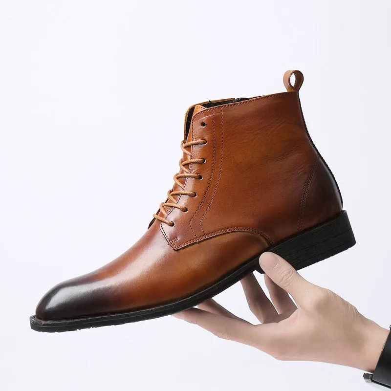 Professional Style Leather Business Boots