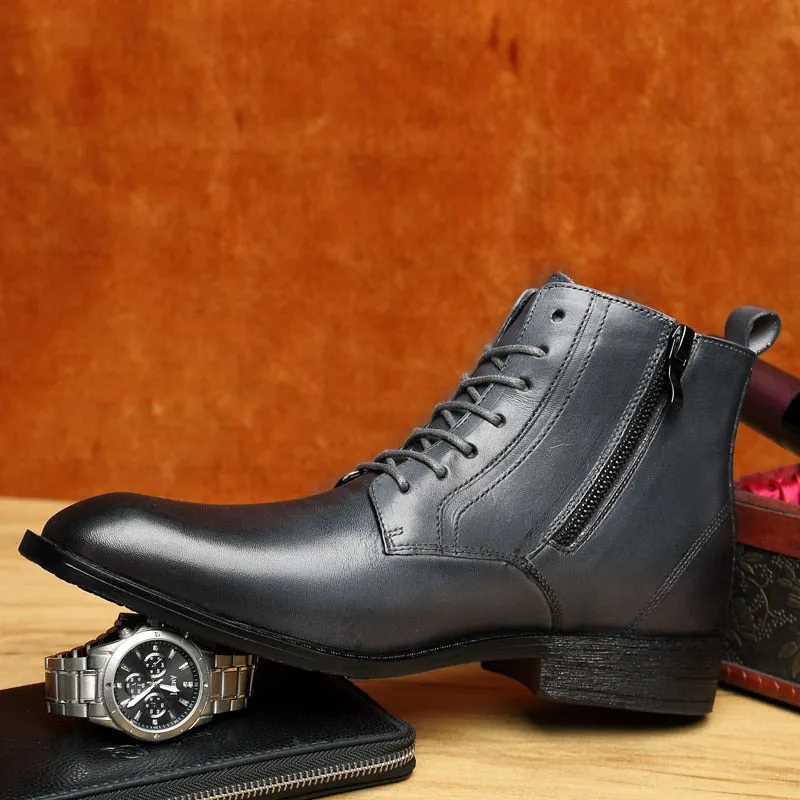 Professional Style Leather Business Boots