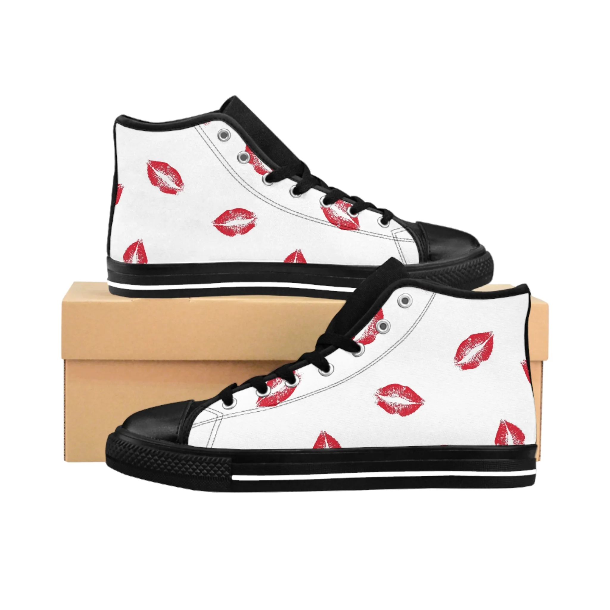 Red Lips Women's Classic Sneakers