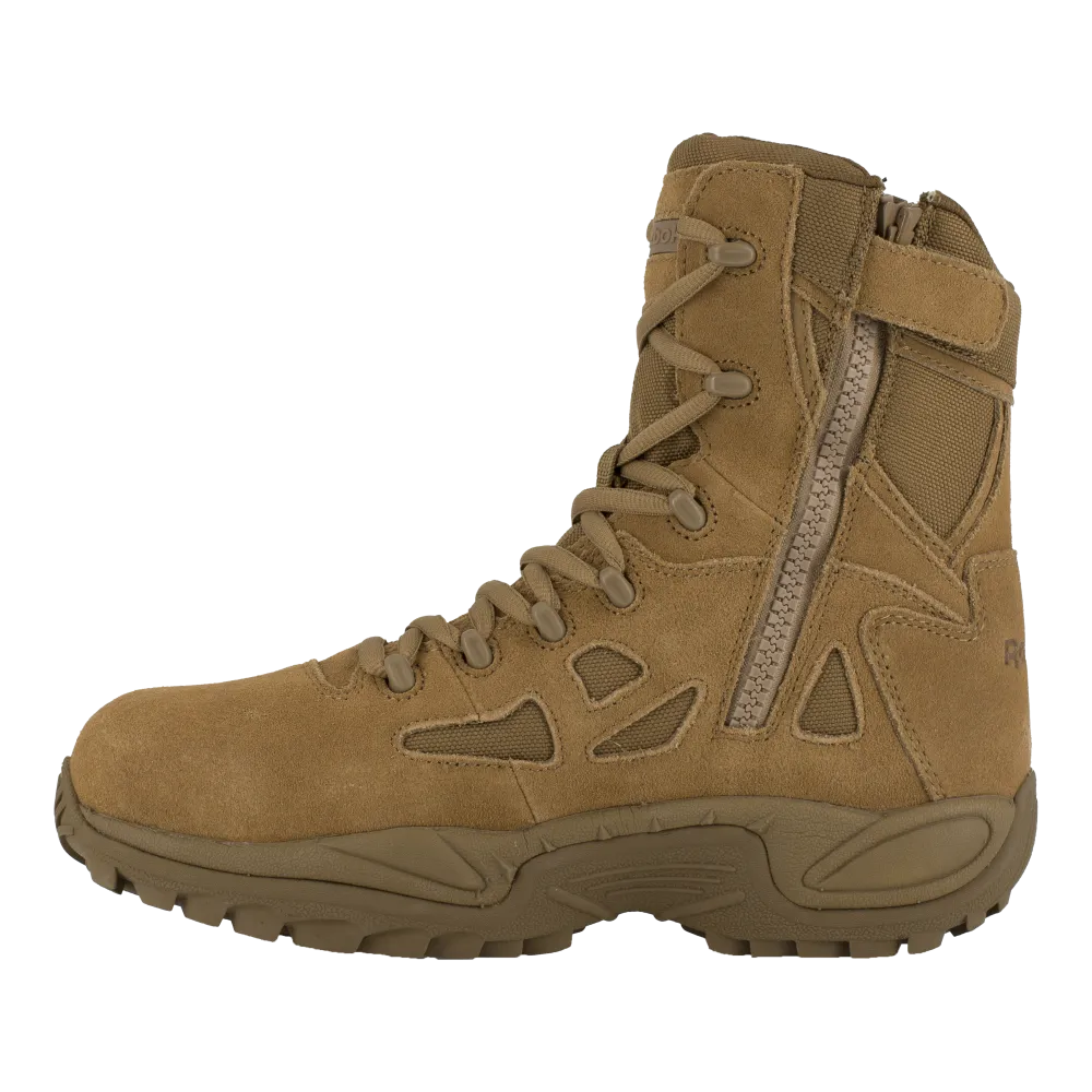 Reebok RB8850 Men's Rapid Response Stealth Composite Toe Tactical Boots - Side Zip - Coyote