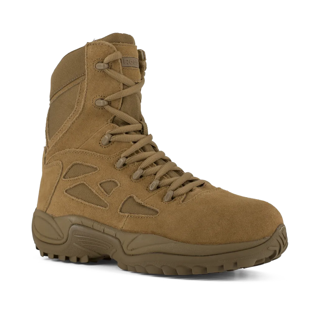 Reebok RB8850 Men's Rapid Response Stealth Composite Toe Tactical Boots - Side Zip - Coyote