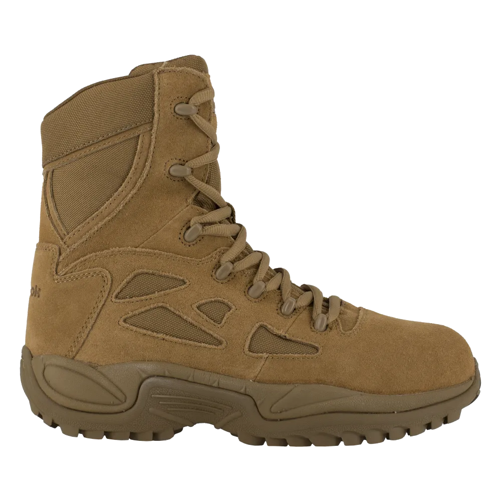 Reebok RB8850 Men's Rapid Response Stealth Composite Toe Tactical Boots - Side Zip - Coyote