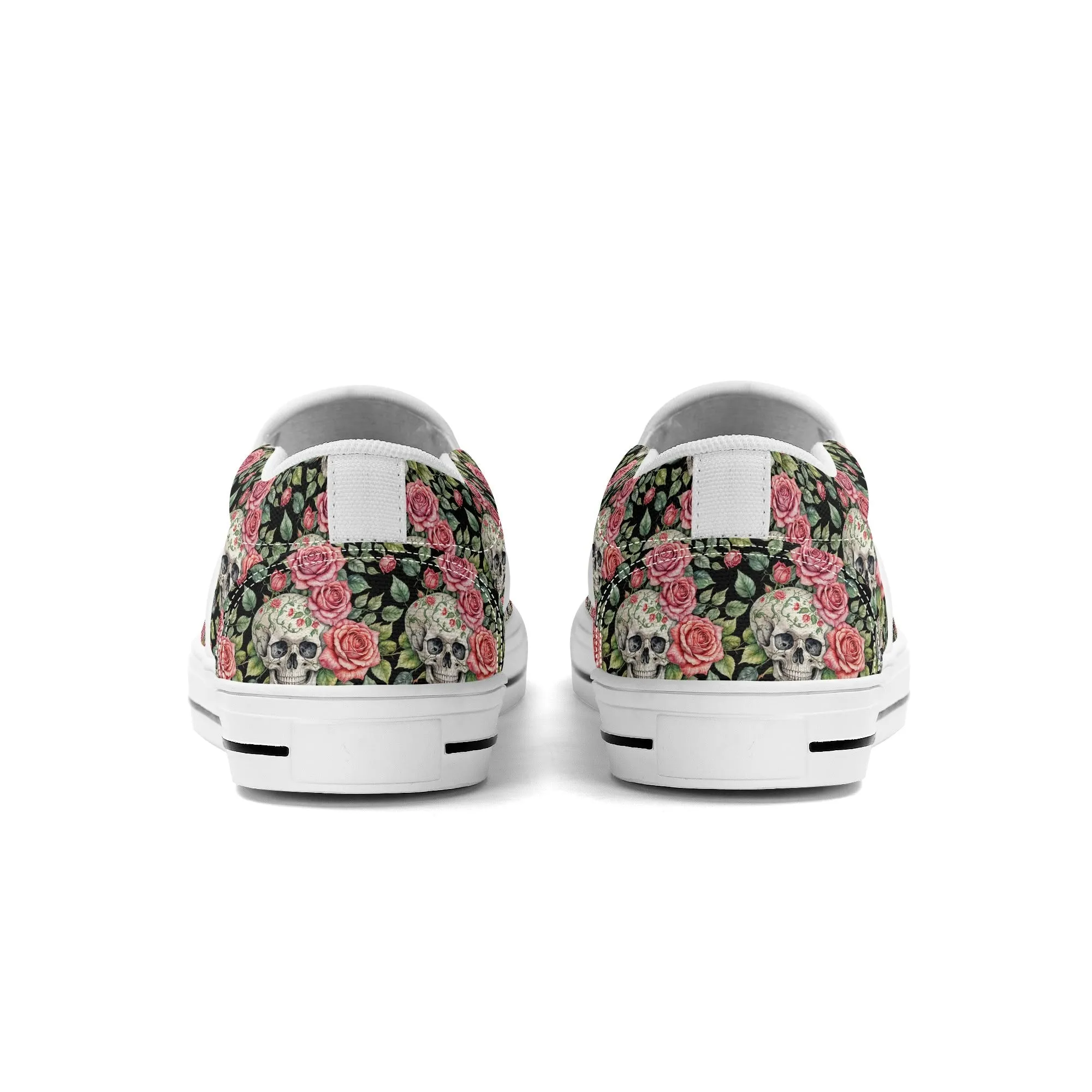 Womens Pink Skull Rubber Slip On Shoes